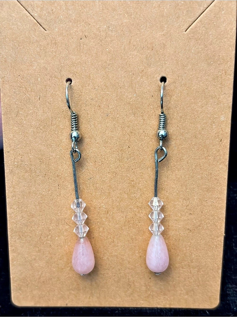 Pink Drop Earrings Like New